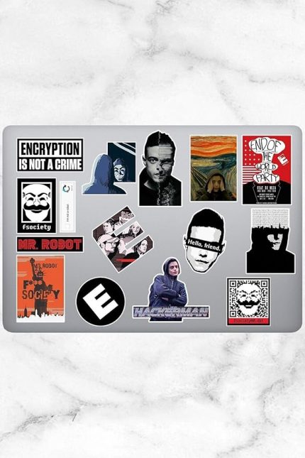 Major Selection Mr. Robot Temalı Laptop Notebook Tablet Sticker Seti 15 Adet