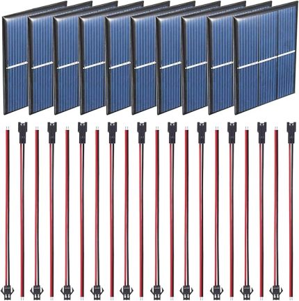 10 Adet 60 x 80 mm Mikro Mini Güneş Panelleri, Taşınabilir Güneş Paneli Güç Kaynağı Modülü Güneş Enerjisi için Şarj Modülü, Ev Kendin Yap, Bilim Projeleri