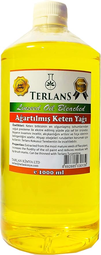 Keten Yağı Resim Yağı Ahşap Koruyucu 1000 ml Linseed Oil
