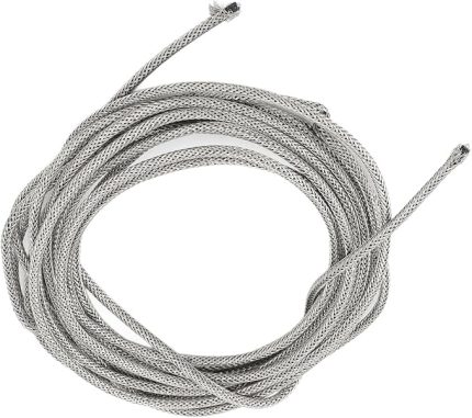 Gitar Kalkanı Teli, Tek İletken 3m Uzun 22 AWG Örgülü Kalkan Kablosu Gitar Teli