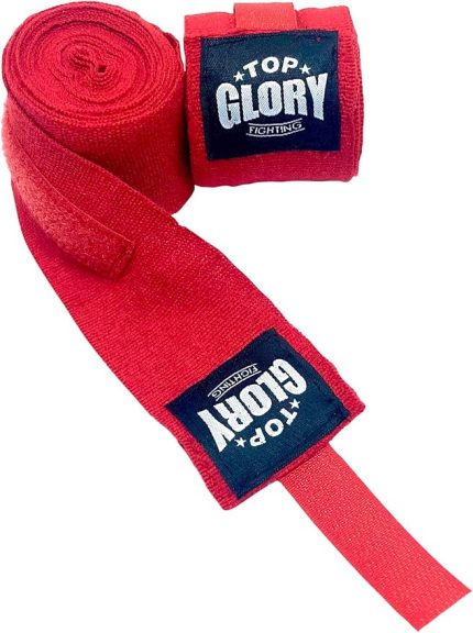 GLORY (T1306) Kick Boks, Muay Thai, Boks El bandajı 4,5 Metre Kırmızı