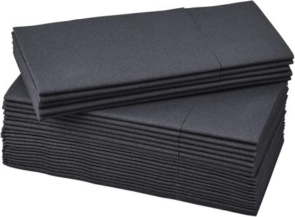MOTTAGA Siyah Kağıt Peçete, 15x15 (38x38 cm)