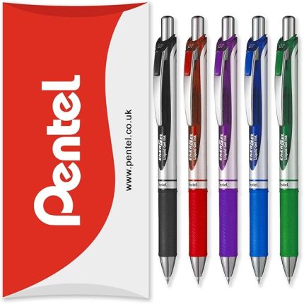 EnerGel XM BL77 - Geri Çekilebilir Sıvı Jel Mürekkep Kalemi - 0,7 mm - %54 Geri Dönüştürülmüş - Yastık Ambalajında (Öğretmen Paketi 5)