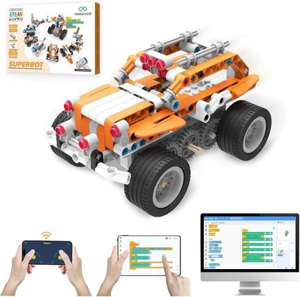 İçin STEM Kodlama Robot Kiti – 26’sı 1 Arada Programlanabilir Scratch Jeep Robotik Seti, Uygulama Kontrollü RC Robot/Araba, 6+ Yaş Doğum Günü Hediyesi (400+ Parça)