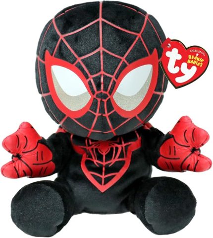 Miles Morales Spiderman Marvel Beanie Babies Regular, Lisanslı Beanie Bebek Yumuşak Peluş Oyuncak, Koleksiyon Parçası Pelüş Oyuncak