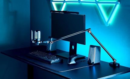 Ergonomik Premium Mikrofon Tutucu, Ayarlanabilir Kol ve Yükseklik Masa Mikrofon Standı