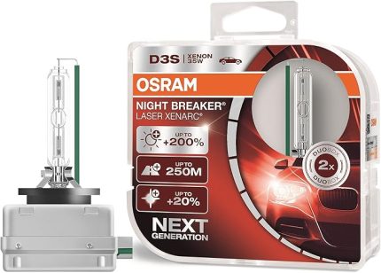 D3S Night Breaker Laser Xenon 42V 35W%200 Fazla Işık (İkili Paket)