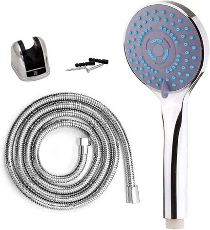 El Duşu Başlığı - 150 cm Örgülü Duş Spirali Hortumu (2'li Set)