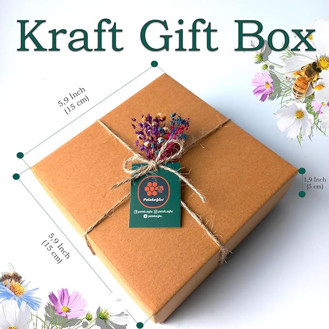 Dekoratif Doğal Petek Balmumu Mum Bal Kabağı Çiçekli Set Bal Mumu mum Hediyelik - Görsel 3