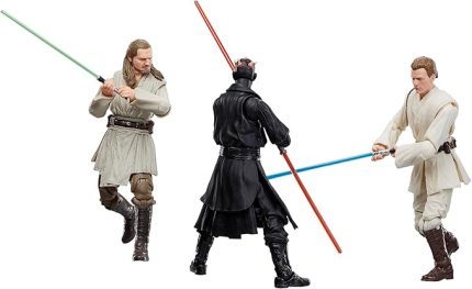 Star Wars Black Series Qui-Gon Jinn, Darth Maul, Obi-Wan Kenobi Aksiyon Figür Seti (The Phantom Menace)