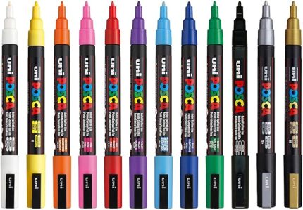 Posca Markör Kalem 3M Set 0.9-1.3 mm Keçe Uçlu (12'li Set)