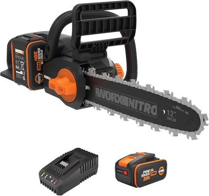 WG350E 20Volt 4.0Ah Li-ion 30CM Profesyonel Şarjlı Kömürsüz Zincirli Testere
