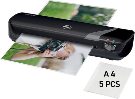 Inspire+ A4 Evde Kullanım Laminatör, A4 Torbalar ve Daha Küçük, 1 Yıl Garanti, Siyah, 440207