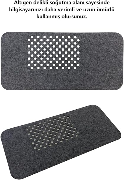 Keçe Masa Üstü Mouse Pad ve Bilgisayar Düzenleyici 70x32 cm – Antibakteriyel Mat, Doğal Keçe Mat, Masa Koruyucu Altlık, Ofis ve Ev için Minimalist Tasarım (koyu gri) - Görsel 5