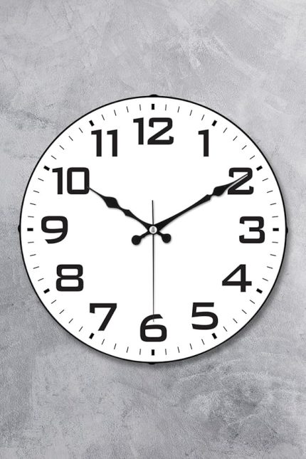 36 cm Gerçek Cam Akar Saniye Sessiz Mekanizma Duvar Saati