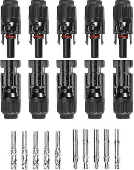 Solar panel kablo bağlantısı uyumlu, erkek/dişi, su geçirmez, IP67, fotovoltaik güneş sistemi için (5 çift)