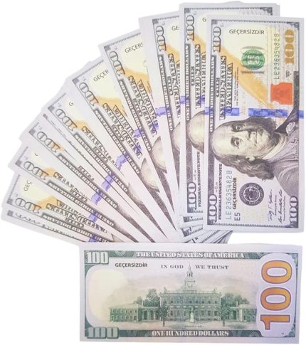 KONSOL 300 Adet 100 Dolar Sahte Para Geçersiz Düğün Parası Parti Şaka Malzemesi PP191204