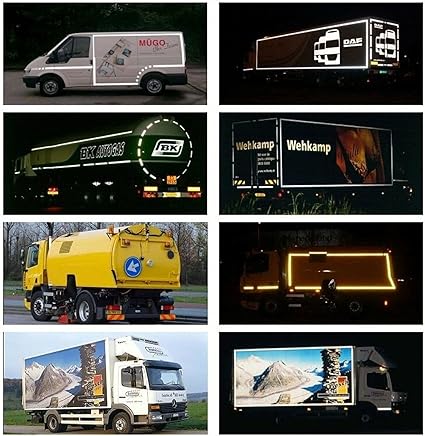 5 Metre Reflektörlü Reflektif Fosforlu Şerit Bant Reflekte İkaz Bandı 10 Cm Sarı - Görsel 4