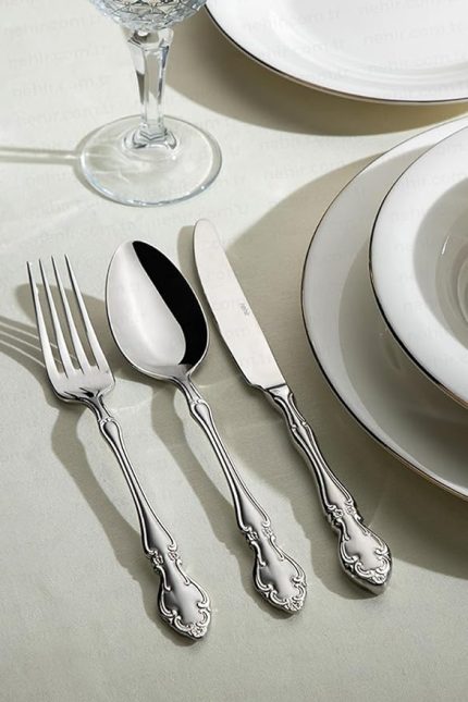 Adriana Sade 12 Kişilik 89 Parça Kutulu Çatal Kaşık Bıçak Takımı