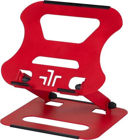 Laptop Standı Çelik Laptop Standı Bilgisayar Yükseltici Ergonomik Stand Tüm Boyutlarda Notebooklara Uygun Çelik Notebook Standı (Kırmızı)