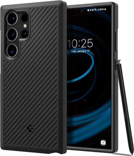 Galaxy S24 Ultra ile Uyumlu Kılıf Core Armor Üst Düzey Koruma Dokulu Yüzey Siyah Kapak - ACS07194 (Spigen TR Garantili)