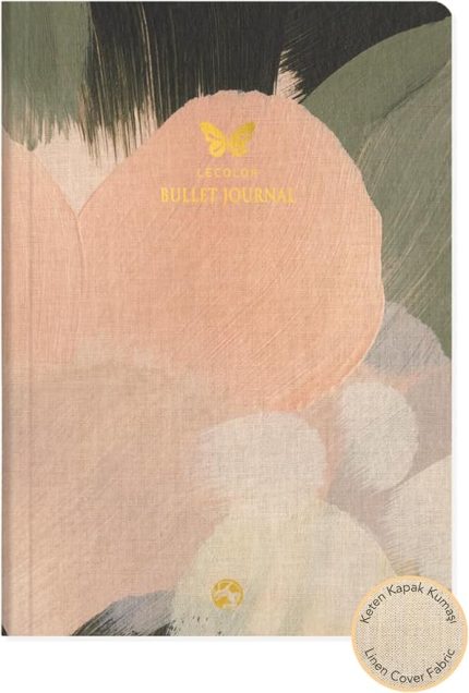 Color 17X24 Keten Noktalı Bullet Journal Defter Kelebek