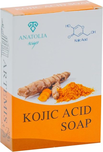 Asit Sabunu,Koyu Leke, Ölü Hücre, Kolajen, Sivilce, Güneş Lekesi, Zerdeçal, Retinol, C Vitamini, E Vitamini, Kadınlar ve Erkekler için Yüz Temizleyici.
