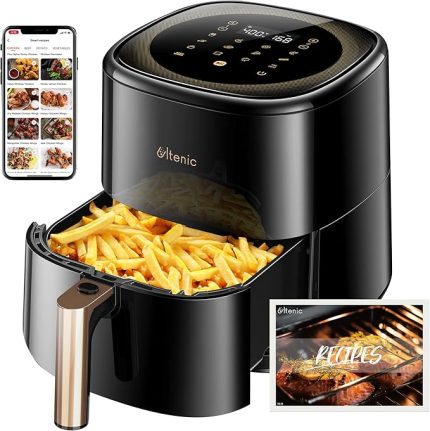 K10 Airfryer, Fritöz, 5 Litre XL, 1500 W, Siyah