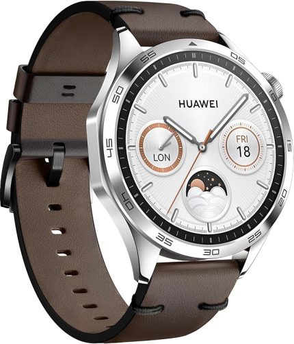 HUAWEI Watch ile Uyumlu 22 mm El Yapımı Hakiki Deri Kordon Ekstra Yumuşak ve Konforlu Kullanım (GT4/Watch 4 Pro/GT3/GT3 Pro/GT2/GT2 Pro) Watch (Gear S3 Frontier/Galaxy Watch 46mm) (Kahverengi)
