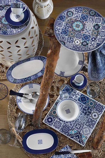 Porselen Leonberg 24 Parça 6 Kişilik Yemek Seti Bant Dekor 9429