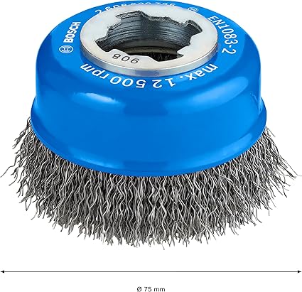 Professional Accessories Clean Dalgalı Tencere Fırçası (Metal İçin, X-Lock İçin, Ø 75 Mm, Tel Kalınlığı 0,3 Mm, Ø 125 Mm) - Görsel 3