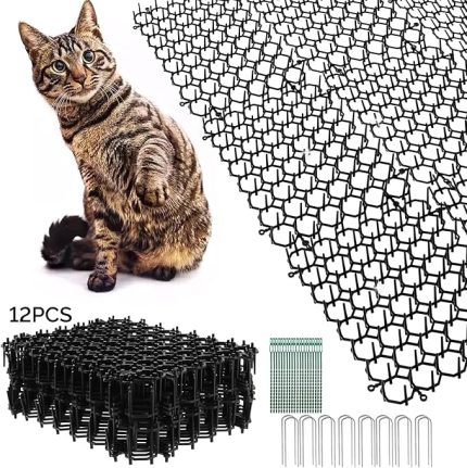 adet kedilere karşı dikenli kafes, 20 x 15 cm, kedi kovucu mat, dikenli ızgara, kedi kovucu mat, kedi koruma matı, sivri uçlu, evcil hayvan kovucu mat, vahşi hayvanlar için