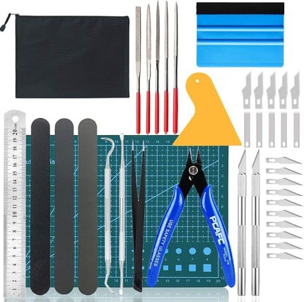 SIM FITNESSX 39 adet DIY el işi aleti, temel aletler, Gundam model yapımı aletleri, el işi aletleri, araç modeli, montaj seti, kendin yap onarımı, sabun taşları, 3D yazıcı aletleri, A5 mat