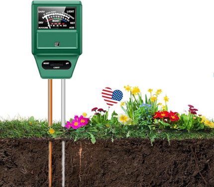 Toprak Nemi Ölçer, Toprak pH Ölçer, 3'ü 1 Arada Dijital Toprak Test Kitleri, Toprak Nemi/Işık/pH Özellikli, Bitki Bakımı için Bahçe Alet Kitleri, Ev ve Bahçe, Çim, Çiftlik, İç ve Dış Mekan