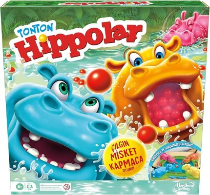 Hungry Hippos Oyunu | Anında Bilye Yeniden Fırlatma Özelliği | Kolay Kurulum ve Saklama | 4 Yaş ve Üzeri | 2-4 Oyuncu | Çocuk Oyunu | Türkçe versiyonu