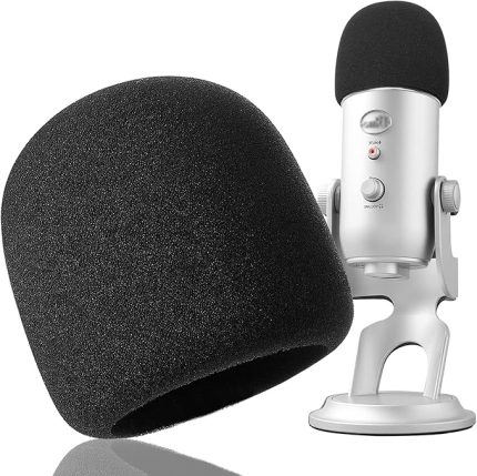 Blue Yeti Pop Filtre Köpüğü - Mavi Yeti için Mikrofon Kapağı Köpüğü, Gürültüyü Azaltmak için Yeti Pro Mikrofon, Yeti Mikrofon Kapağı
