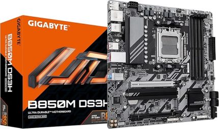 B850M DS3H LGA1851 DDR5 7200MHz(OC) PCIe 5.0 M.2 Gigabit LAN USB 3.2 mATX Anakart