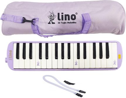 MELODİKA 32 TUŞLU BEZ ÇANTA PASTEL MOR