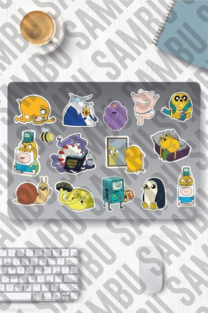 Major Selection Adventure Time Temalı Sticker Etiket Seti - Laptop Notebook Telefon