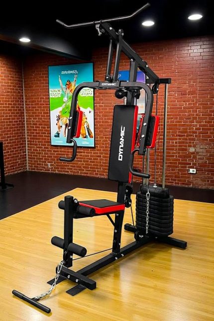1001 İstasyon, 67kg Plakalı, Çok Fonksiyonlu Fitness İstasyonu, Kırmızı-Siyah