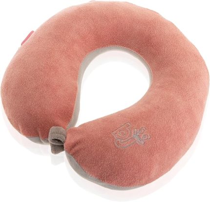 Bebek, çocuk seyahat yastığı, ultra yumuşak, boyun yastığı, baş desteği, boyun destek yastığı, seyahat uyku yastığı, araba, uçak için, pembe