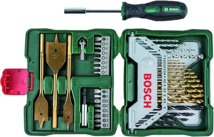 Professional Accessories - x-Line 40 Parça Titanyum Tornavidalı Karışık Aksesuar Seti, Yüksek Hız Çeliği, Altıgen