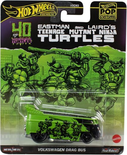 Wheels Ninja Kaplumbağalar TMNT Teenage Mutant Ninja Kaplumbağalar Model Transporter VW Drag Bus - Cast Ölçek 1:64 - Uzunluk 8 cm - HVJ46