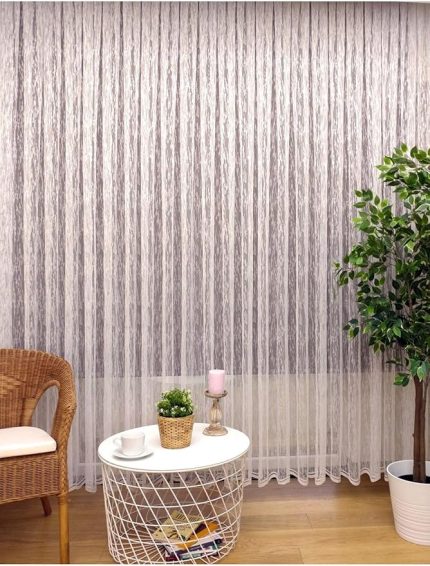 Depo Home Taç Ekstraforlu Tül Perde Tek Kanat SPDSNCZGEKSTRFR, Ekru, 150 x 200