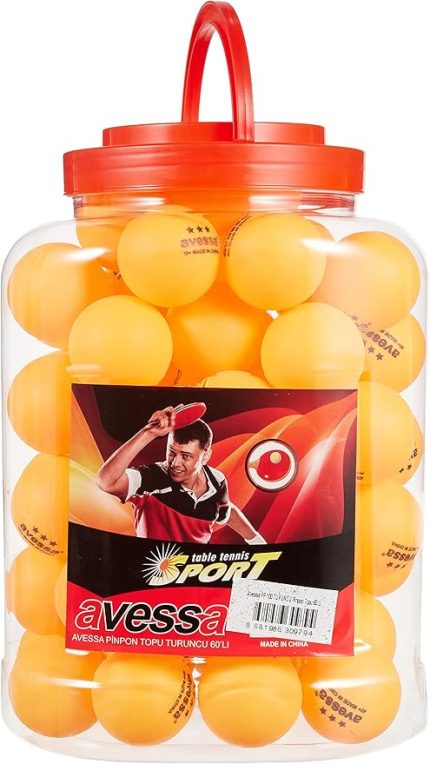 3 Star Turuncu Masa Teniz Pinpon Topu Kavanozda 60lı