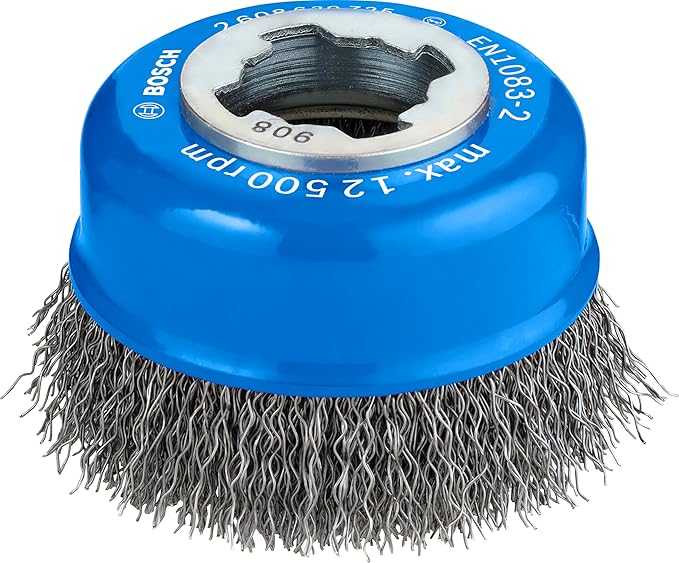 Professional Accessories Clean Dalgalı Tencere Fırçası (Metal İçin, X-Lock İçin, Ø 75 Mm, Tel Kalınlığı 0,3 Mm, Ø 125 Mm)