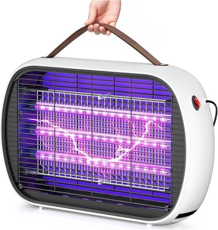 Sinek Öldürücü - Ultra Güçlü Sinek, Haşere ve Böcek Öldürücü, 360 Derece Etki Alanı, UV Işıklı Yüksek Voltajlı Sinek Öldürücü Lamba, Ev Bahçe İçin Elektrikli Asılabilir Sivrisinek Kovucu