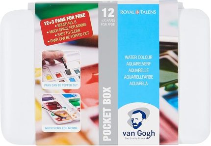 GOGH SULUBOYA TABLET 12+3 SET (PLASTİK KUTU)