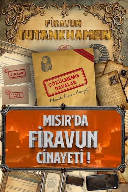 Davalar Dedektiflik Suç Çözümleme Oyunu Firavun Tutankhamon Dosyası - Gizem Bulmaca Cinayet Çözme Kutu Oyunları - Katil Bulma Dedektif Oyunu - Suçlu Kim, Cinayeti Çözebilir Misin? (Dava-4)