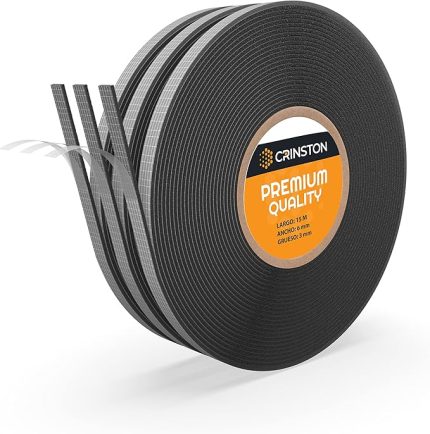 Pencere ve kapılar için ısı yalıtımı, 8 m boyutunda, köpük sızdırmazlık bandı, yüksek yoğunluk, kendinden yapışkanlı, soğuğu, hava akımını, gürültüyü önler, çarpışma önleyici. (6 x 3 mm)